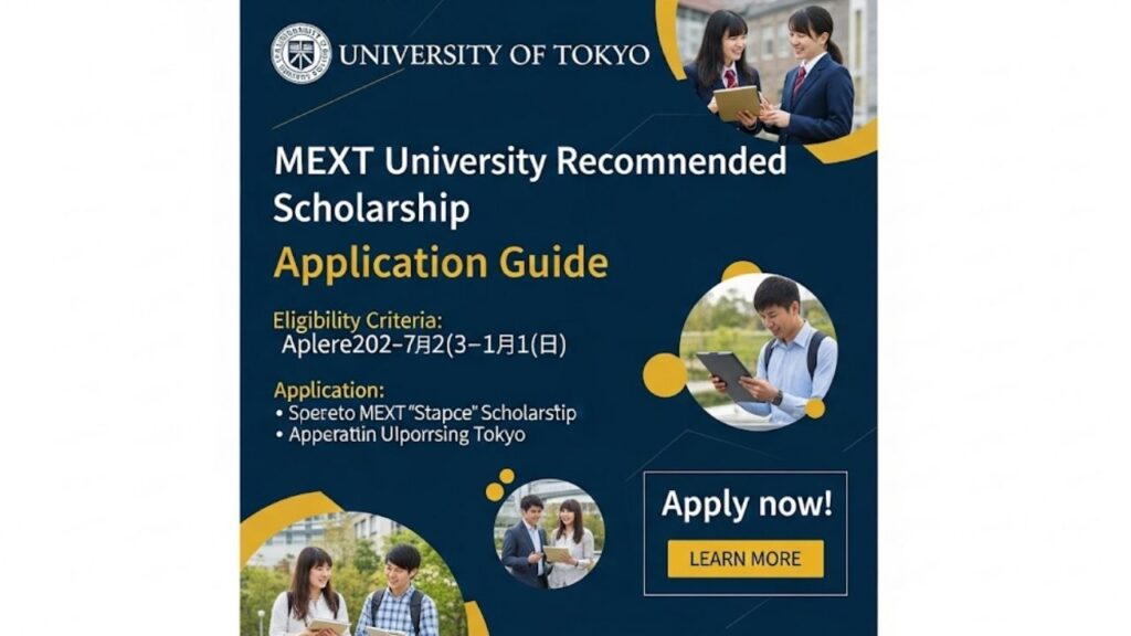 Unlocking Your Dream: The 2026 University of Tokyo MEXT University Recommended Scholarship 1 Unlocking Your Dream: The 2026 University of Tokyo MEXT University Recommended Scholarship