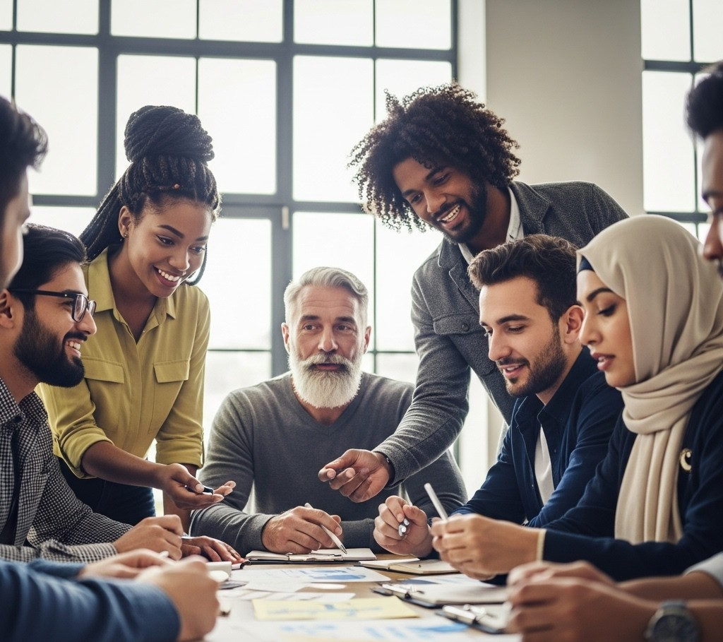 The Commonwealth Startup Fellowship Opens for Applications on June 2, 2025! 2 A diverse group of startup founders brainstorming, representing various Commonwealth countries