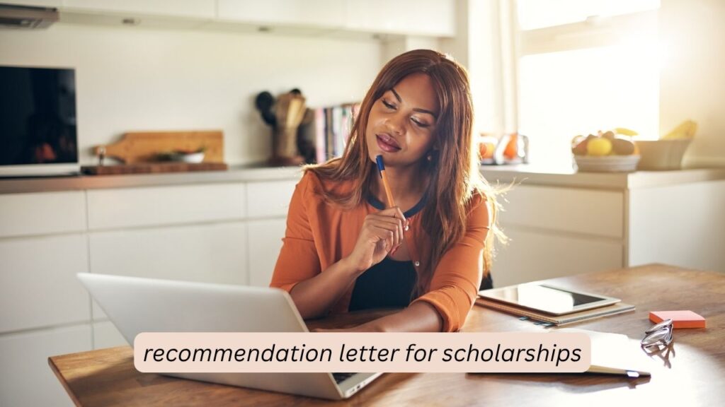 recommendation letter for scholarships