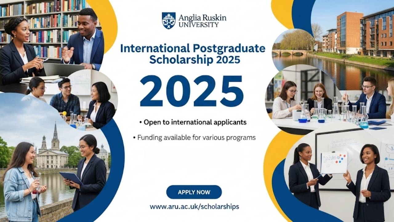 International Postgraduate Scholarship 2025 at Anglia Ruskin University