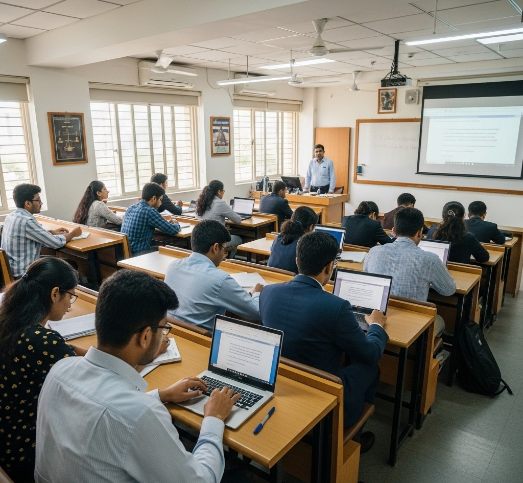 The Definitive Guide to NLSIU Research Fellowships 2026 for Aspiring Scholars 3 NLSIU students in a classroom