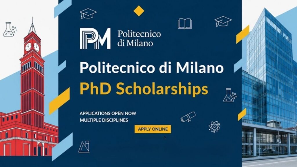 Politecnico di Milano PhD Scholarships (May 30, 2025 Deadline)