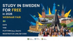 Register for the Study in Sweden for Free in 2026 Webinar Fair