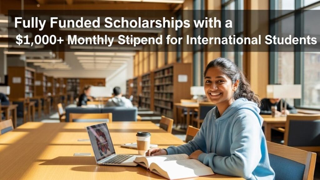 fully funded scholarships with a $1,000+ monthly stipend for international students