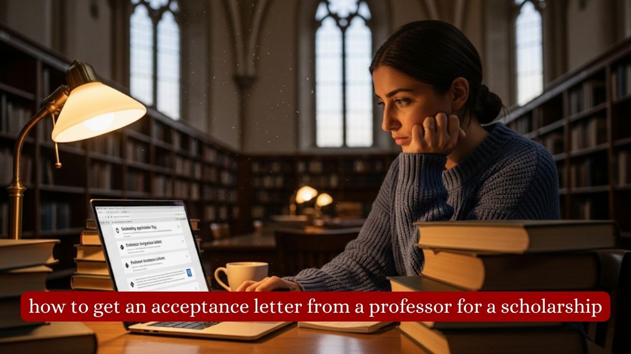 how to get an acceptance letter from a professor for a scholarship
