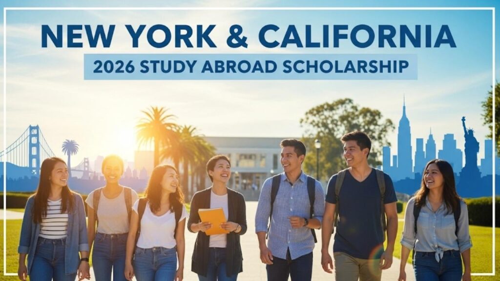 Study Abroad Scholarships in New York & California for 2026: Unlock 100% Funding to Study Abroad in 2026 1 study abroad scholarship for New York & California 2026