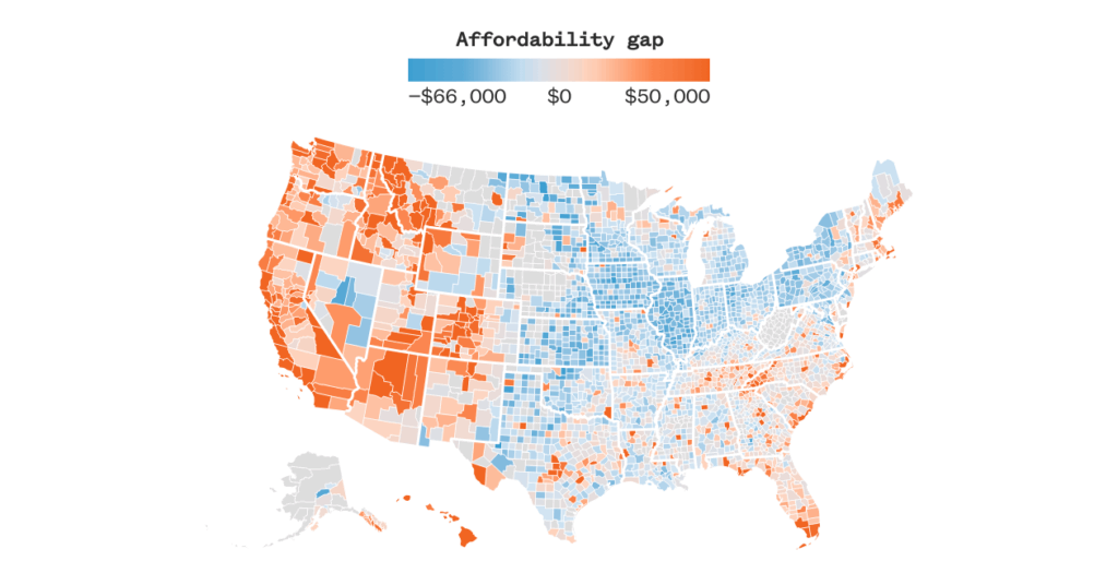 New Social Security Map Splits Retirees Into Winners and Losers — 10 Cities Where You Can Survive, 40 States Where You Can’t. 3 Heat map showing Social Security affordability gaps by state