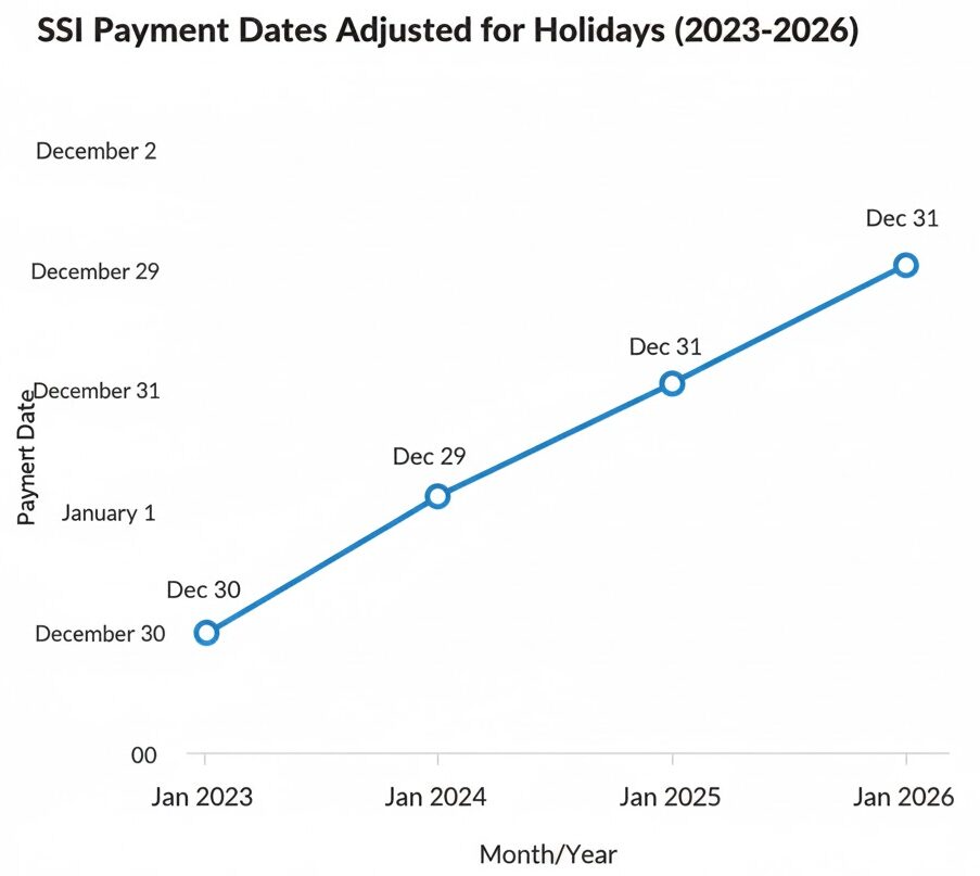SSI payment shifts for months where the first falls on a federal holiday