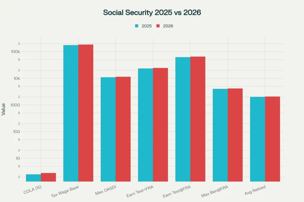 Social Security 2025 vs 2026