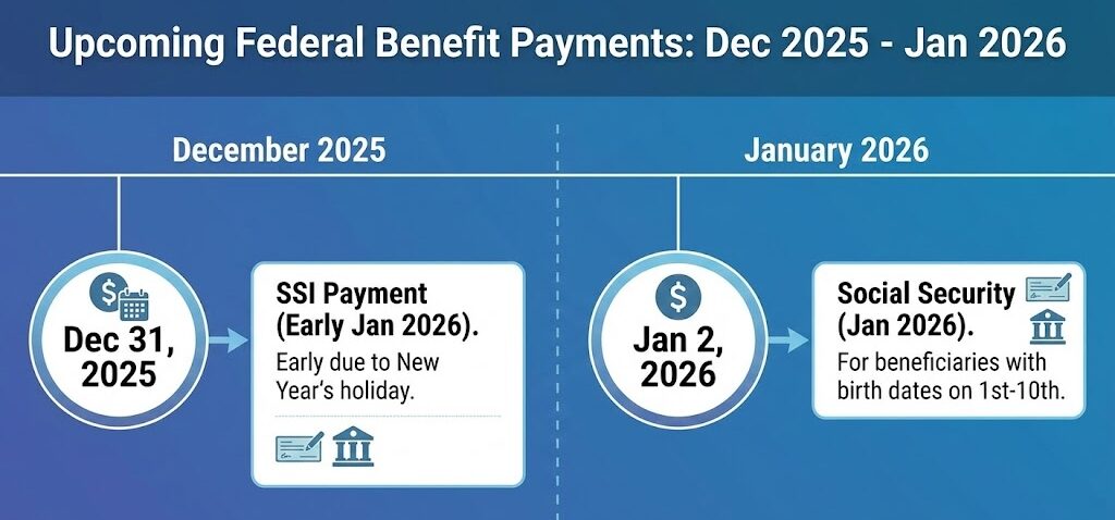 December 31 SSI payment and January 2 Social Security January 2 payments