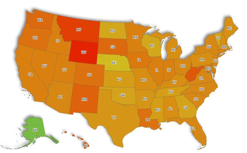 Map showing U.S. regions served by Social Security field offices and remote SSDI services in 2026