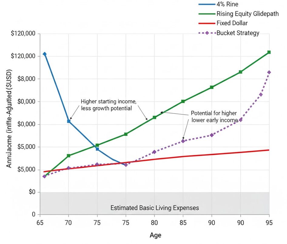 Planning to Retire in 2026? Three Smart Financial Steps to Take Before Year-End 2 Retirement income under various withdrawal strategies