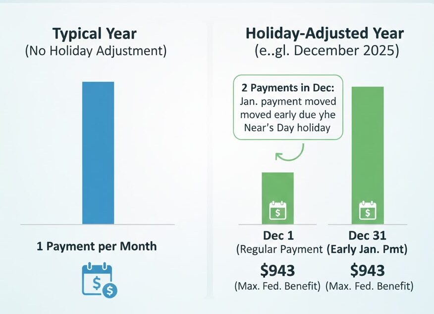 Why Some Social Security Recipients Will Receive Three Payments in December - Check Details 3 SSI/SSDI disbursement patterns across typical and holiday-adjusted years