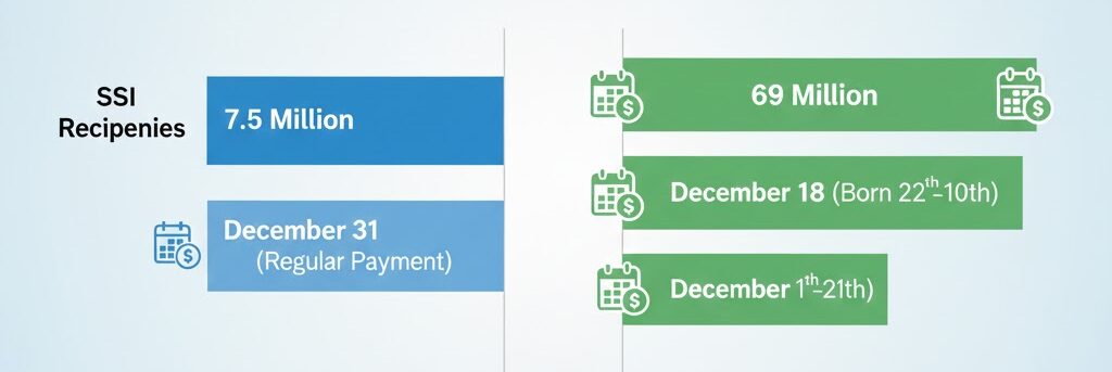 December Social Security Schedule: Who Will Receive Two Checks Before the Month Ends 3 SSI and Social Security beneficiaries receiving December payments