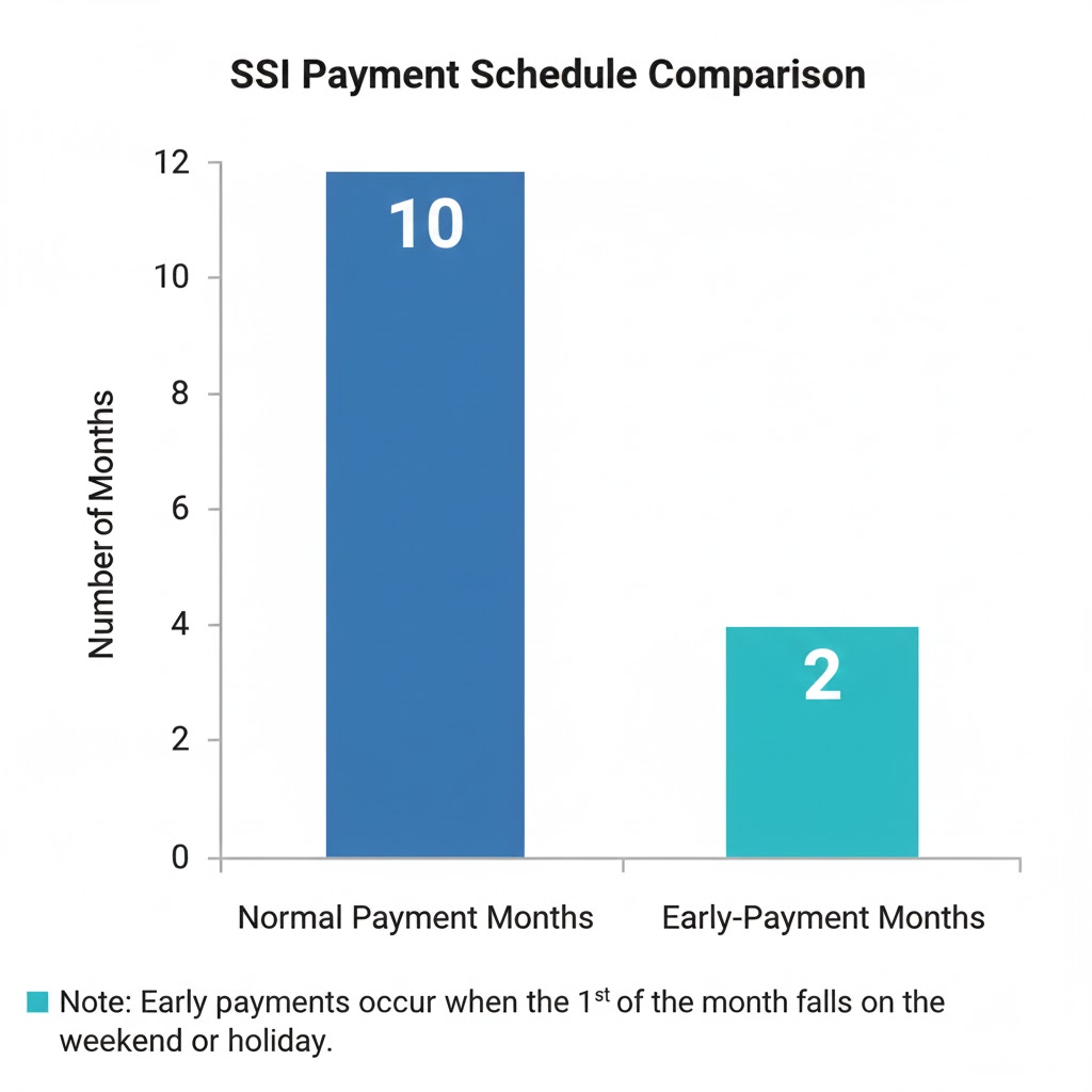 SSI payment months and early-payment months