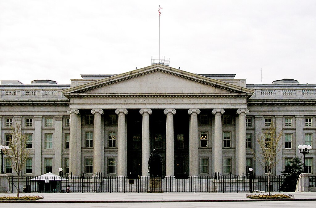 U.S. Treasury building in Washington